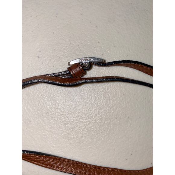 Vintage 2000s Brighton Y2K Aesthetic Brown Leather Crossbody Purse Shoulder Bag - Picture 4 of 8